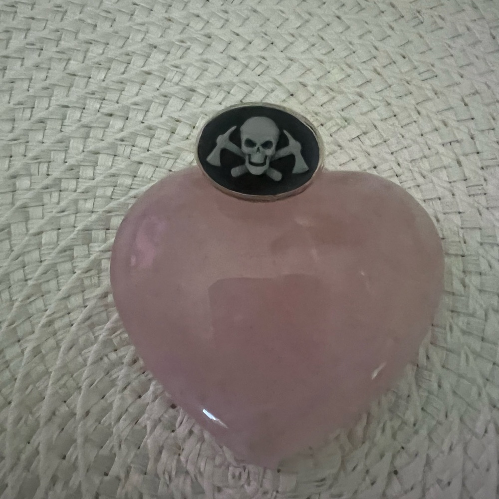 Solid .925 Sterling Pirate Black Skull and Crossbones Ring - Picture 4 of 7